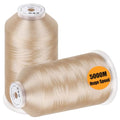 New brothread 2 Huge Spools Embroidery Machine Thread -Beige - color: Beige-843