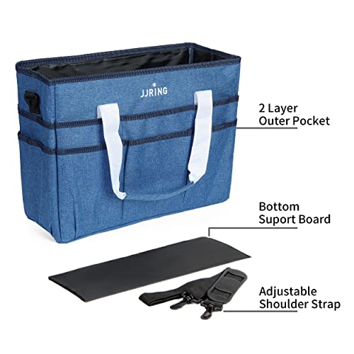 JJRING Craft Organizer Tote Bag Large Art Storage Caddy Blue - color: Blue, size: Large