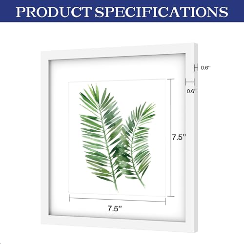 An&He 11x11 Picture Frames Set of 4, Displays 8x8 with Mat or 11x11 Without Mat Photos, Square Collage Wall Decor for Gallery, Wall Decor, White - color: White-4, size: 11x11
