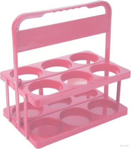 Bodaon Drink Holder Cup Carriers,Delivery Holder for Drinks, (Pink,6-Cup) - color: Pink, size: 6-Cup