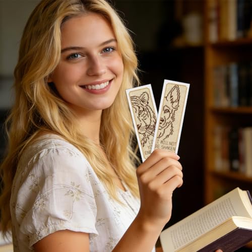 ORIGACH 6 Set Animals & Scripture Verse Cross Stitch Bookmark Kit - style: Animals & Scripture Verse
