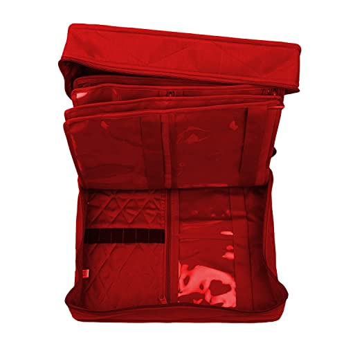 Yazzii Quilter’s Project Bag with 19 Pockets - Storage Craft Bag Organizer - Craft Organizers & Storage for Quilting, Sewing & More -Red - color: Red