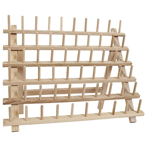 ThreadArt 60 Spool Cone Wood Thread Rack, Freestanding or Wall, Storage - color: THREAD RACK - 60 SPOOL