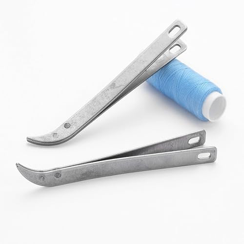 ArrErr 4 Pack Needle Grabbers Hand Sewing Needles Puller Large Eye Stitching Needles Gripper Heavy Duty Stainless Steel Tweezers Clips Grips for Embroidery Paperwork Quilting Craft Fabric Leather