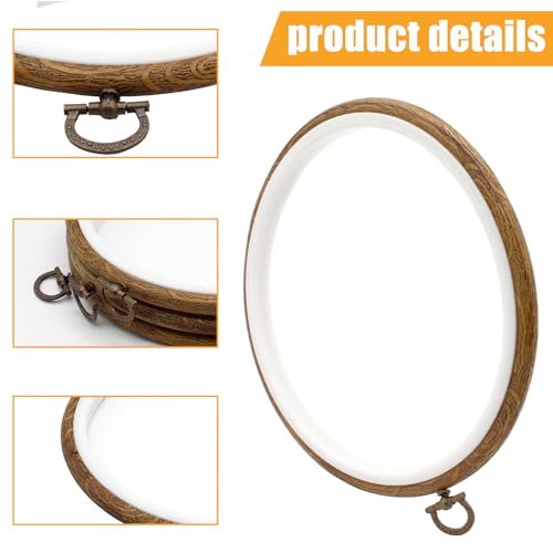 Auvotuis 3Pcs 5.7 Inch Round Embroidery Hoops