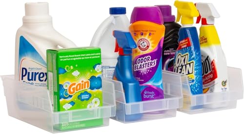 Akro-Mils 30130 Heavy Duty Plastic Shelf Bins, 12"x 6.5"x 4", Clear, 12-Pk - color: Clear