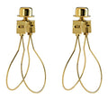 Creative Hobbies® Lamp Shade Light Bulb Clip Adapter Clip on with Shade Attaching Finial Top, Gold Color | 2 Pack - color: Gold