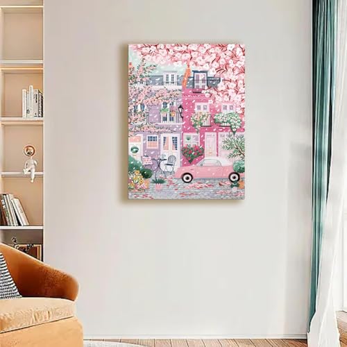 TCDZMYGS Stamped Cross Stitch Kits for Beginners-City Landscape,12x16in - color: cross stitch-city