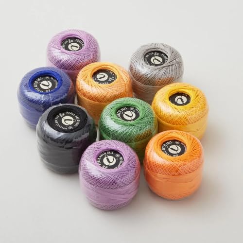 Missouri Star Stitch-or-Treat Perle Cotton Floss Pack – 9 Vibrant #8 Perle Cotton Embroidery Thread Balls for Halloween Quilting, Hand Stitching & Peel & Stitch Projects - color: Stitch-or-Treat Perle Cotton Floss Pack