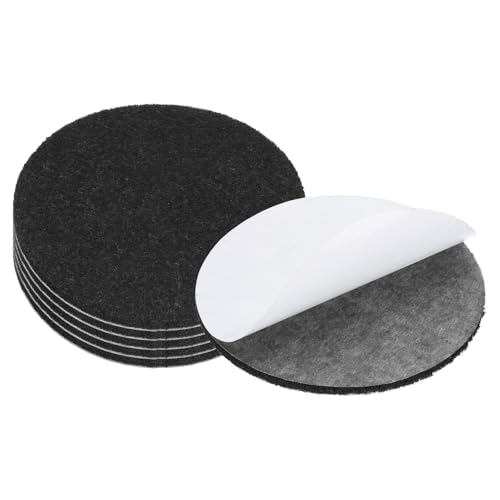 PATIKIL 3 Inch Diameter Lamp Base Felt, 6Pack 3mm Thickness Round Soft Adhesive Non-Slip Anti-Scratch Backed Felt for Lamp Furniture DIY Craft, Black - color: Black, size: 3 Inch
