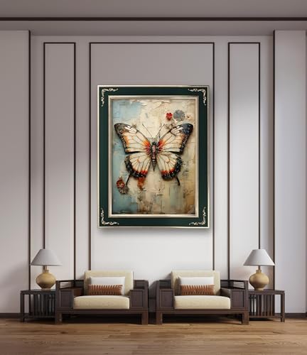 Leczany Cross Stitch Stamped Kit for Beginner - Beautiful Butterfly | DIY Embroidery Starter Patterns Craft Kit Needlepoint for Adults | 11CT, 3 Strands | 13x17.7 inches - color: 11CT Stamped kits,Beautiful Butterfly 13x17.7 inches
