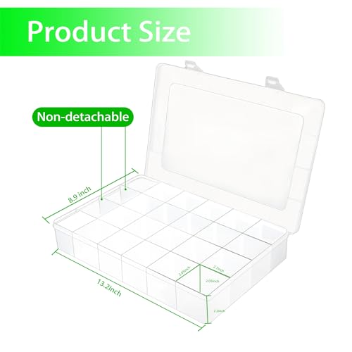 2 Pcs Large 24 Grids Plastic Organizer Box