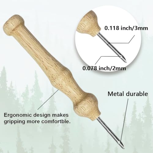 BEUNITONE 2PCS Punch Needle Kits for Adult Beginners with Pre-Print Pattern - color: 12-Camping