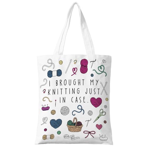 I Brought My Knitting Just In Case Tote Bag (154)