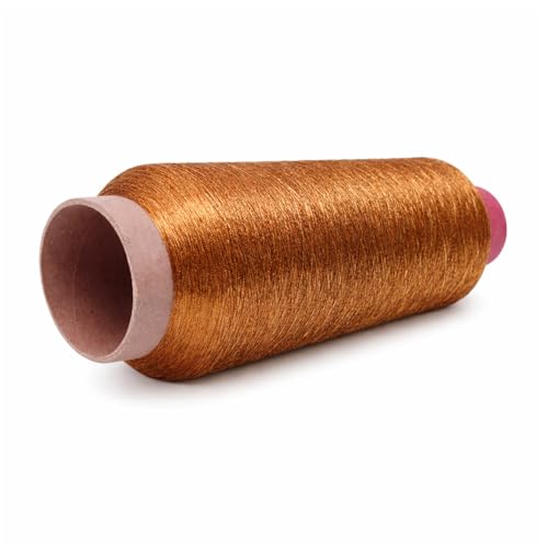 Mandala Crafts Metallic Brown Embroidery Floss for Sewing, 3281 Yard Spool - color: Brown, size: 3000M 3281 Yard