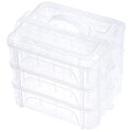 New brothread 3 Layer Stackable Clear Storage Box Organizer - size: 3 Layers