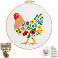 Louise Maelys Hen Embroidery Kit for Beginners Farmhouse DIY Craft - color: kit-35