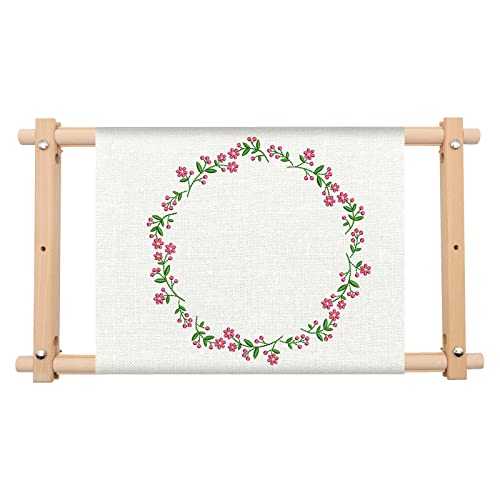 ZOCONE Beech Wood Tapestry Scroll Embroidery Frame, Cross Stitch Frame Holder, 12"x21" Quilting Frame, Needlepoint Frame, Scroll Frame for Cross Stitch, Needlepoint, Sewing, Embroidery Projects (B) - style: B