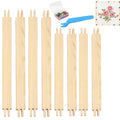 8 Pcs Stretcher Bars for Needlework Canvas Stretcher Bars 2 Different Size Combinations Embroidery Stretcher Bars for Cross Stitch Frame Set with 40 Thumb Tacks and Remover Tool