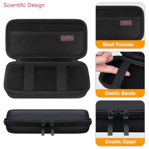 Elonbo Diabetic Supplies Travel Case for Glucose Meter Diabetes Testing Kit - color: Black