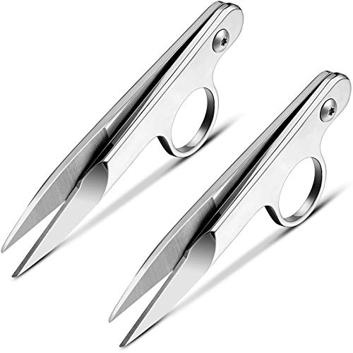 Mudder 2 Pcs Sewing Scissors Thread Snips with Protective Rubber Sleeve - style: Classical