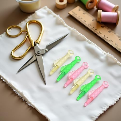 6Pcs Fish Mouth Sewing Machine Needle Threader, Automatic Sewing Needle Threader, Fish Type Needle Threader, Quick Sewing Machine Loop Easy Selfthread Needle Threaders Sewing Tools