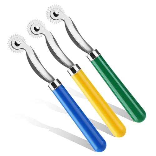 Nitlak 3 PCS Stitch Marking Spacer, Tracing Wheel Sewing Tool, Pounce Wheel - color: Multicolor