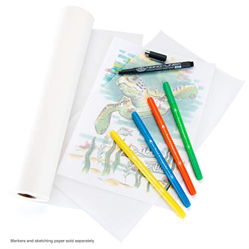 Bee Paper 12" x 50 yds Sketch and Trace Roll, White - color: White, size: 12-inch x 50-yard Roll