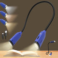 Neck Reading Light, 3 Color & Brightness Adjustable Book Light for Reading in Bed, Hands-Free, Lightweight, USB C Rechargeable, Eye-Caring, Perfect for Crafts, Camping, Kids & Adults (blue) - color: Blue