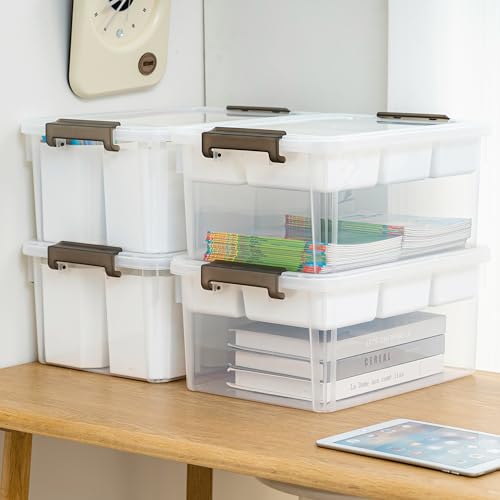 Citylife 17QT 4Packs Clear Craft Organizers and Storage Bins with Lids - size: 17 Qt- 4 Pack- W