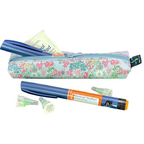 Sugar Medical MedMate GLP-1 & Insulin Pen Travel Case for 2 Pens - color: Isla Floral