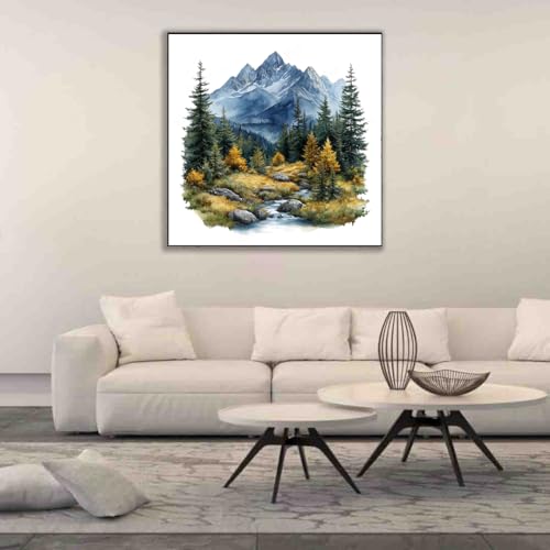 DYAIANGMU Scenery Stamped Cross Stitch Kit for Adults 13.7x13.7 inches - color: Y119