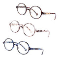 Round Reading Glasses for Women Men Blue Light Blocking Circular Readers Unisex Ultra Lightweight Circle Eyeglasses - color: Tortoise-3 Mix Color