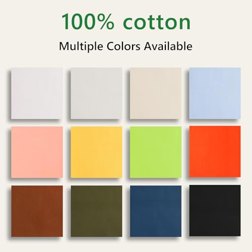 KEPYDRMTF Embroidery Fabric Kit with Water-Soluble Pens - 24pcs (6 Cotton Fabric Squares 11.8"x11.8" + 6 Colored Pens) | for Embroidery Projects, Upholstery Decoration & DIY Crafts (24 PCS) - size: 24 PCS