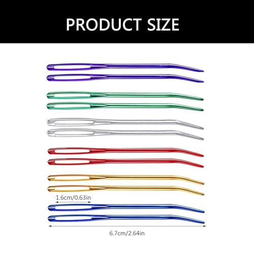 Large Eye Sewing Needle Tapestry Needle for Crochet Darning Yarn Needle Curved Tip for Hand Sewing