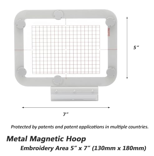 Sew Tech Magnetic Embroidery Hoop for Brother, 5x7in 130x180mm Round SA439 - size: 5"x7" - SA439M