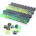72 Pcs Pre-Wound Bobbins Sewing Thread 72 Colors (Green) - color: Green