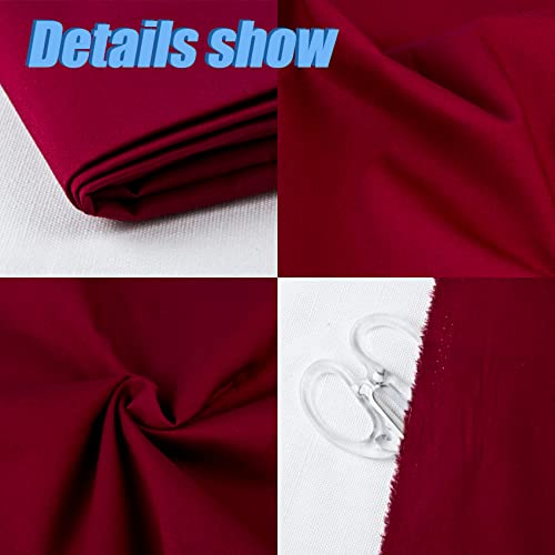 2 Yard Burgundy Cotton Fabric, Natural Cotton Poplin Fabric by The Yard, 59 Inches Wide 100% Cotton Fabric, Soft Embroidery Muslin Quilting Material for Sewing Material Apparel Cloth - color: Burgundy, size: 2 Yards