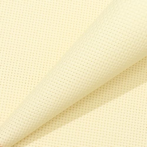 Aida Cloth 9 Count Cross Stitch Fabric,19×28inch (9CT,Off White) - color: Off White, size: 9CT