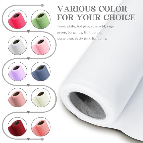 Horbaunal White Chiffon Fabric by The Yard, 5 Yard Precut Sheer Fabric - color: White, size: 5 Yards