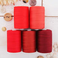ThreadArt Cotton Quilting Thread Set, 1000M 50/3, 5 Red Tones - color: 5 RED TONES