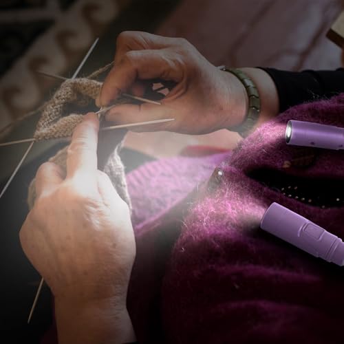 LUXJET Adjustable Bendable Neck Reading Light with 3 Lighting Modes, Purple - color: Purple