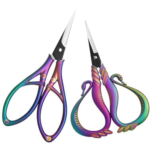 AQUEENLY Embroidery Scissors Matte Small Sewing Scissors for Fabric Cutting