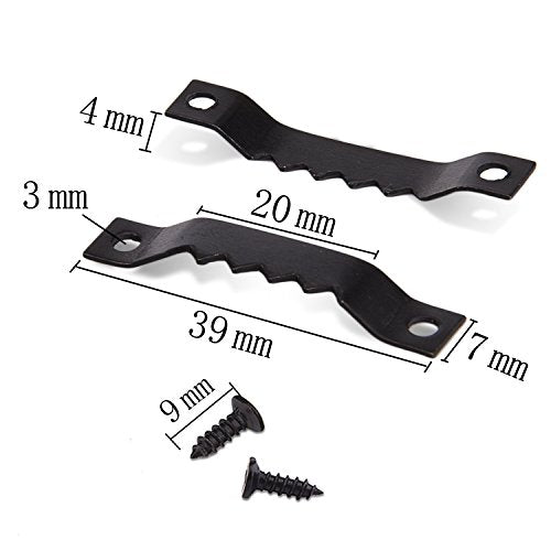 Sunmns 150 Pack Sawtooth Picture Photo Frame Hangers with Screws, Black