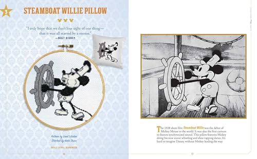 Classic Disney Cross-Stitch - Craft Gift for Disney Fans - Cross-Stitch Kit for Adults, Officially Licensed