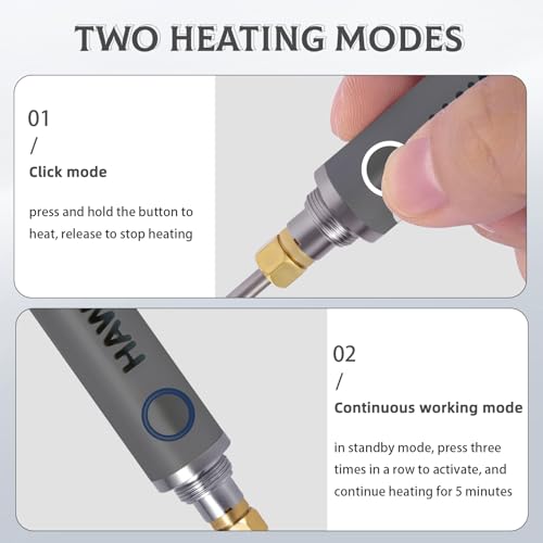 Rechargeable Dual-Heating Thread Burner Kit,Cordless Thread Zapper with Replacement Tip,Cleaning Brush,Tool Stand,Burning Pen for Jewelry Making,Beading,Leather Craft,Sewing,Weaving and Stringing-Grey