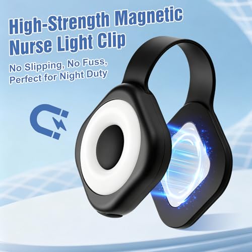 Rechargeable Nurse Lights Clip On for Night Shift, Badge Light - color: F-Black
