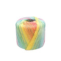 Healifty Rainbow Cotton Yarn Gradient Lace Thread for Hand Knitting Crochet Embroidery DIY Scarf Hat Shawl Sweater Blanket 1 Roll