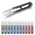 WMYCONGCONG 12 PCS U Sewing Scissors Clippers Yarn Thread Cutter Mini Small Snips Carbon Steel Trimming Nipper Embroidery Clippers Handheld Snippers for Arts Crafts Stitch DIY Projects, RANDOM COLOR