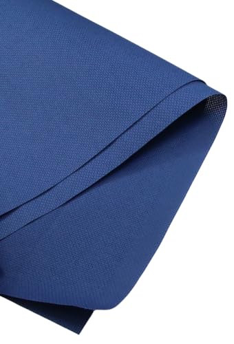 KCS 19" x 28"(48cmx72cm) 18 Count Cotton Aida Cloth Cross Stitch Fabric (Jeans Blue) - color: Jeans Blue